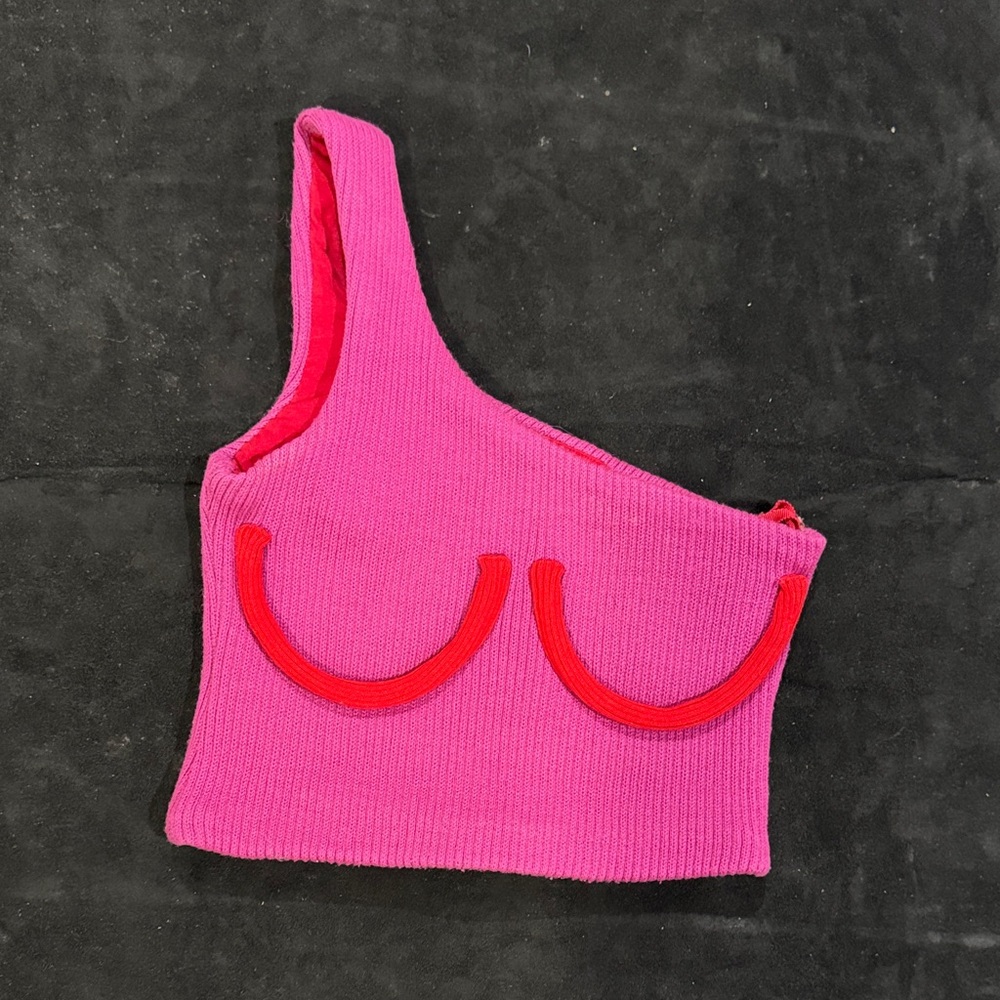Orseund Iris limited edition Red and Pink Knit Top
